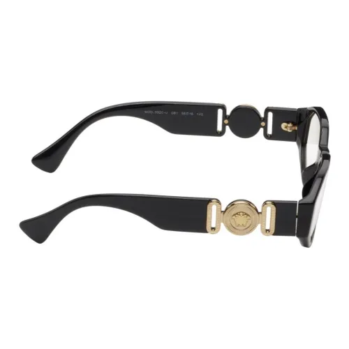 VERSACE Ацетат Нерегулярная форма Оправа для очков Мужская Черная