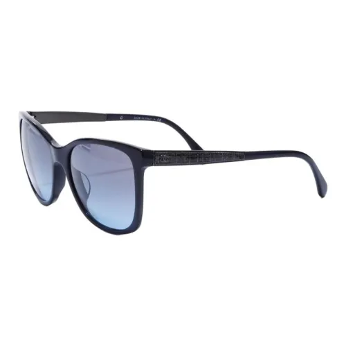 CHANEL Пластик Нерегулярная форма Солнцезащитные очки Женские Черный