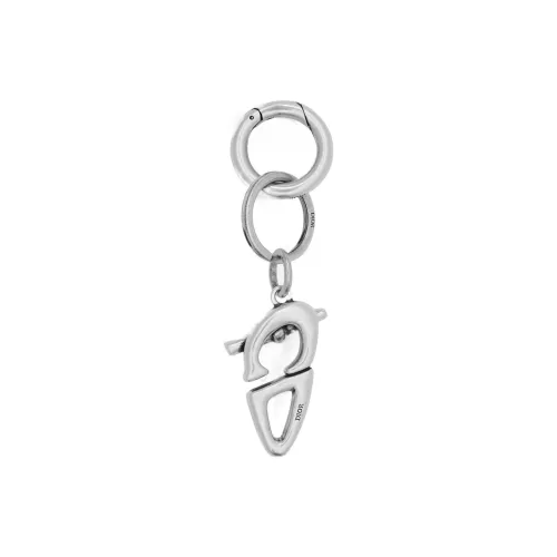 DIOR Латунь Брелоки Мужской Серебряный