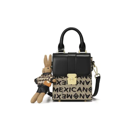 MEXICAN Сумка через плечо из ткани с PU и кожей обычная женская черная