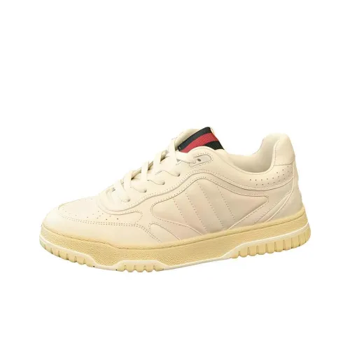 GUCCI Низкие кроссовки для скейтбординга Мужские Экрю