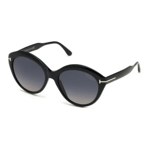 TOM FORD Ацетат Кошачий глаз Солнцезащитные очки Женские Черный