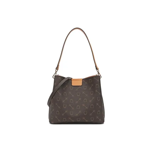 Why Artificial Leather Shoulder Bag Women's Dark Coffee Apricot Why Искусственная кожа Сумка через плечо Женская Темный кофейный Абрикос