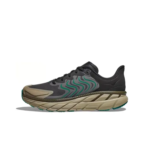 HOKA ONE ONE Clifton LS Износостойкий Дышащий Низкий Топ Беговые кроссовки Мужской Черный