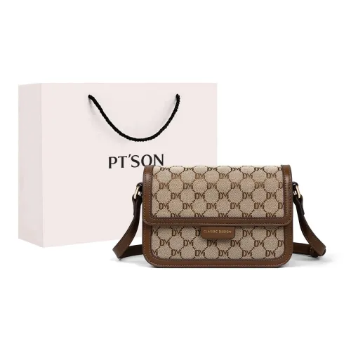 PT'SON Ткань Синтетическая кожа Сумка через плечо Женская Кофе