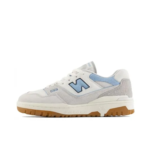 New Balance NB 550 Винтажные баскетбольные кроссовки, низкий топ, серый и белый, унисекс