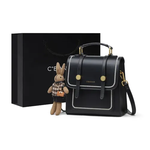 C°BANNER Рюкзак из коровьей кожи стандартный женский черный