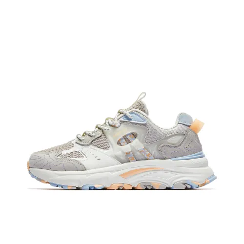 QIAODAN Slip-resistant Abrasion-resistant Low-top Беговые кроссовки Женские Айвори Rain Blue