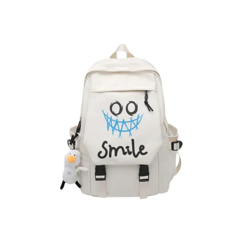 Elsvet Нейлон Рюкзак Унисекс Белый Черный