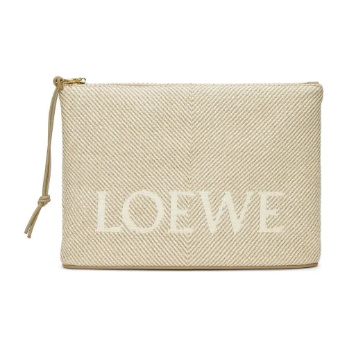 LOEWE Жаккард Телячья кожа Клатч Женские Естественный