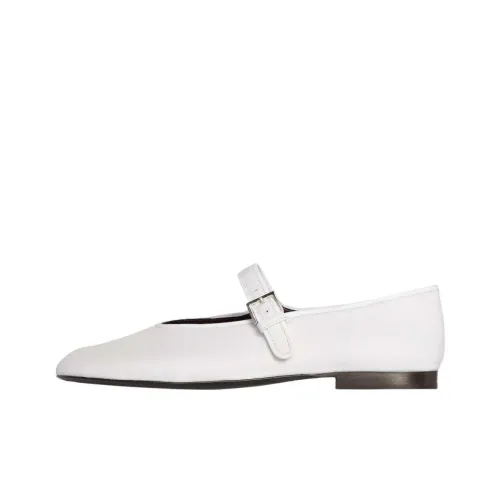THE ROW Boheme MJ Туфли Мэри Джейн с плоской подошвой Женские Белые