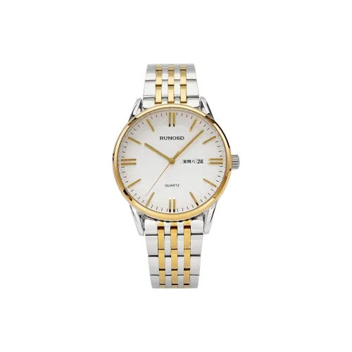 RUNOSD Кварцевый механизм Мужские часы 41 мм Белый