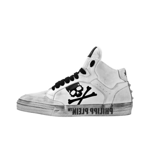 PHILIPP PLEIN MID Топ Скейтборд Кроссовки Мужские Белые