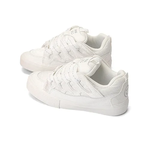 Miniso Low Топ Скейтборд Кроссовки Унисекс Pearl White