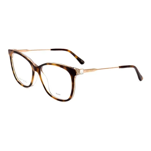 Jimmy Choo Ацетат Нерегулярная форма Оправы для очков Женские Черепаховый