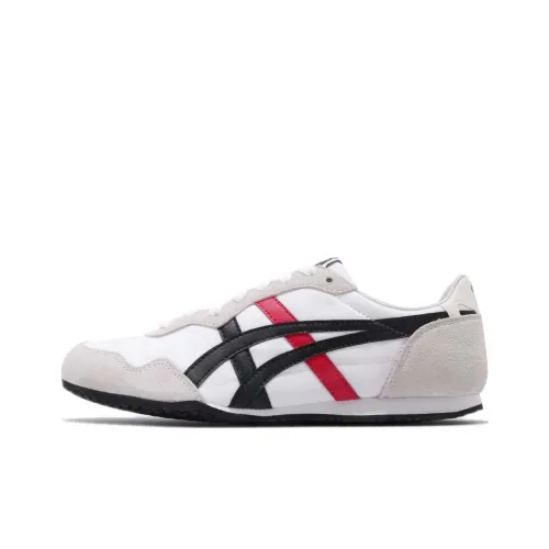 Onitsuka Tiger Serrano Износостойкий Дышащий Легкий Верх Низкий Топ Casual Унисекс Белый Серый