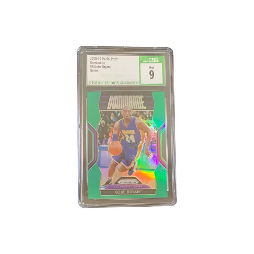 PANINI Kobe Bryant 2018-19 Prizm Lakers Зеленая Fold Dominance Игрок Карта CSG9 Сертифицированная карта CONDITION Passed 1 шт