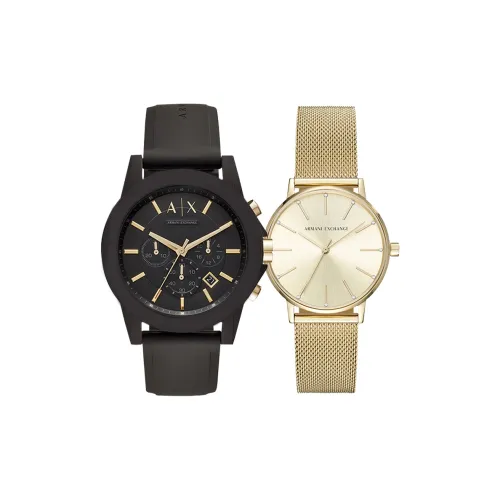 ARMANI EXCHANGE Часы Кварцевый механизм Силиконовый ремешок Многоцветный циферблат Унисекс