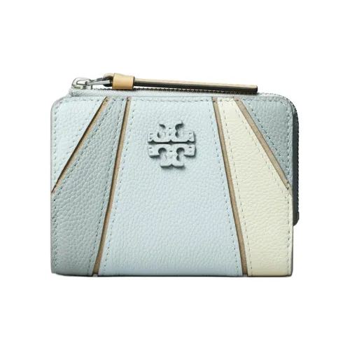 TORY BURCH McGraw Pebble Кожа Замша Кошелек Женские Светлый Granite Multicolor