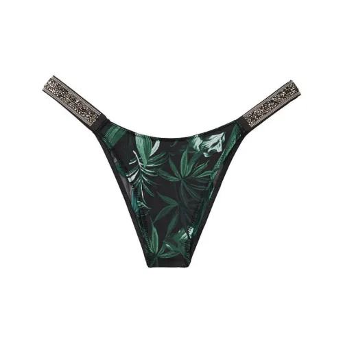 Victoria's Secret VERY Сексуальное Нижнее белье Женское 1 Пачка Темно-зеленый Пальма с принтом