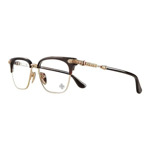 Chrome Hearts Пластиковая оправа Титан Нерегулярная форма Оправа для очков Унисекс Коричневый