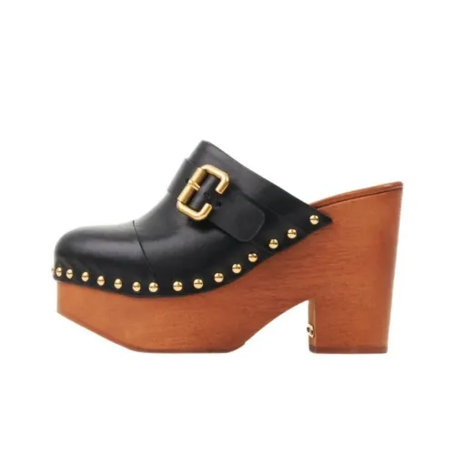 Chloe Домашние тапочки 6 см Женские Черные