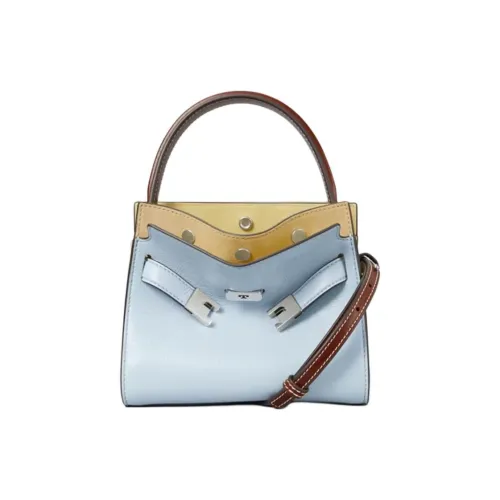 Tory Burch Напп Кожа Замша Сумка через плечо Сумка через плечо Женская Пыльно-Синий