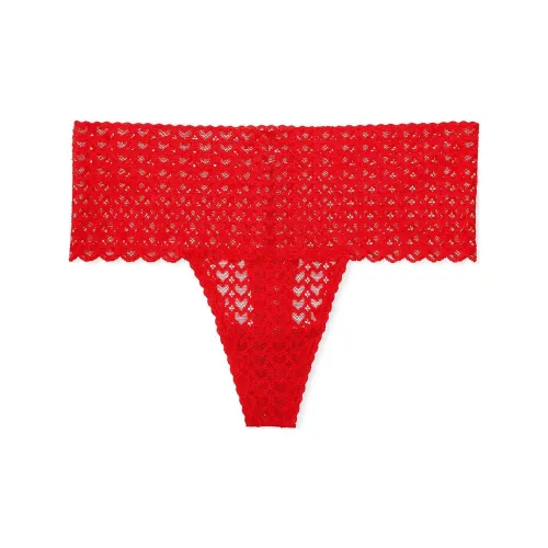 Victoria's Secret Розовый WINK Широкий Обхват талии Стринг PANTY Красный Перец Нижнее белье Женские 1 упаковка Красный