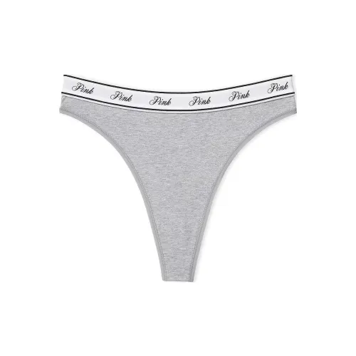 Victoria's Secret Розовый логотип Хлопок HIGH Обхват талии Стринг PANTY MH г Нижнее белье Женские 1 шт Средне-серый
