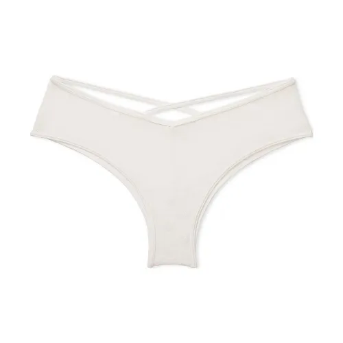 Victoria's Secret Розовый Точка Сетка Cheeky PANTY CW Нижнее белье Женские 1 шт Кокосовый белый