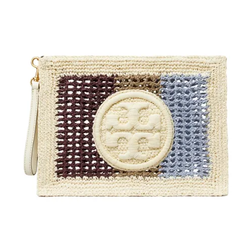 TORY BURCH Ella Raffia Clutch Маленький Женский Многоцветный