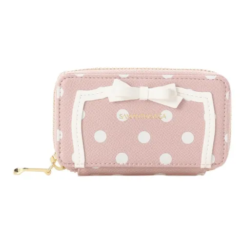 SAMANTHA THAVASA Хлопок с синтетической кожей и полиэстер Key Pouch Женские Розовый