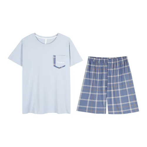 XIN1BU Пижамный комплект Мужской Небесно-синий