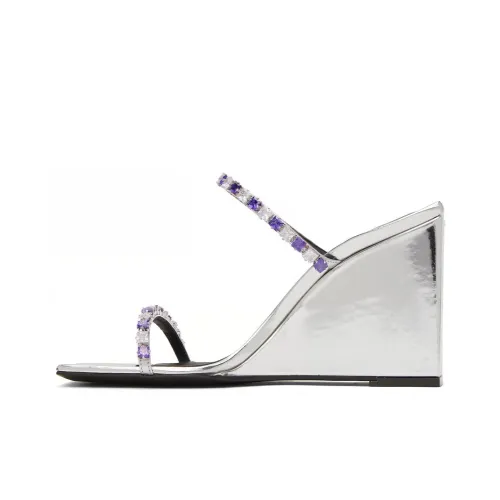 Giuseppe Zanotti GZ Слипоны 8,38 см Женские Серебряные