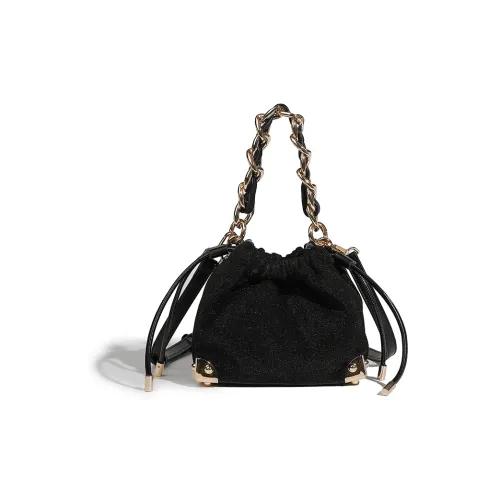 TTaG．baG Microfiber Synthetic Leather Shoulder Bag Women's Black ТТaG．baG Микрофибра Синтетическая Кожа Плечевая Сумка Женская Черная