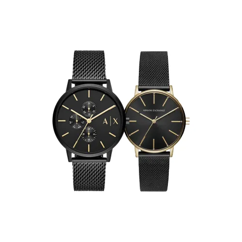 ARMANI EXCHANGEAE Кварцевые часы механизм ремешок из нержавеющей стали черный циферблат унисекс