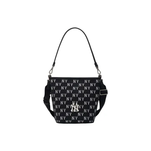 Mlb Base Logo Хлопок Сумка-ведро Сумка через плечо Сумка Обычная Унисекс Черная