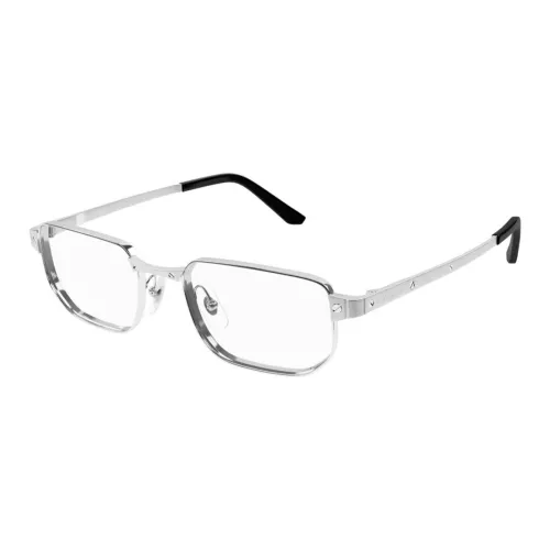 Cartier Металлические Ацетатные Оправы для Очков Мужские Серебряные