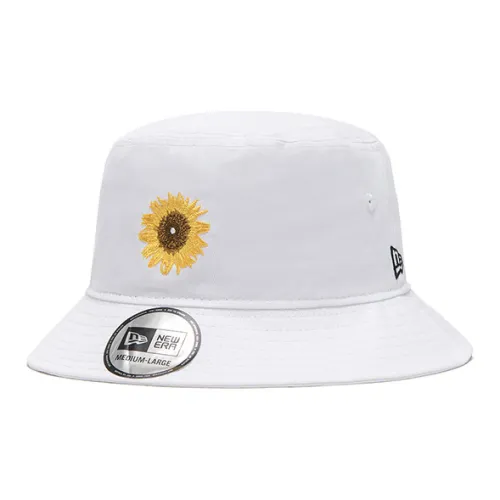 New Era Cotton Bucket Hats Унисекс Белый