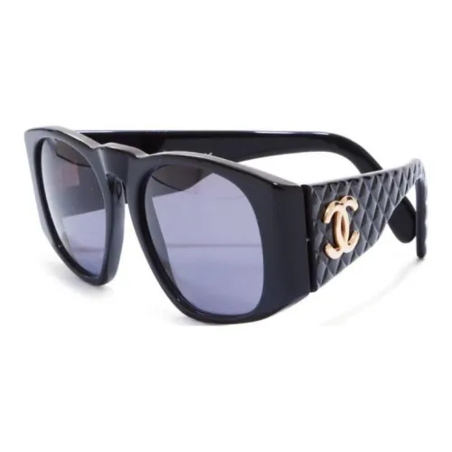 CHANEL Пластик Нерегулярная форма Солнцезащитные очки Женские Черный