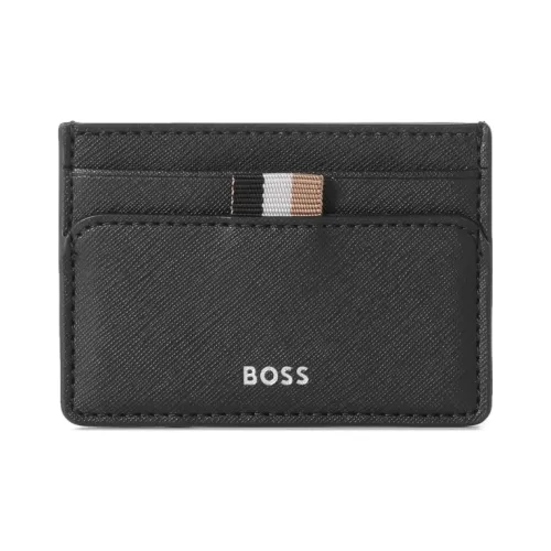 Hugo Boss Кожа Держатель для карт Держатель для карт Мужской Черный