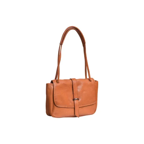 TTaG．baG Сумка через плечо из крупнозернистой текстуры коровьей кожи большая женская коричневый черный