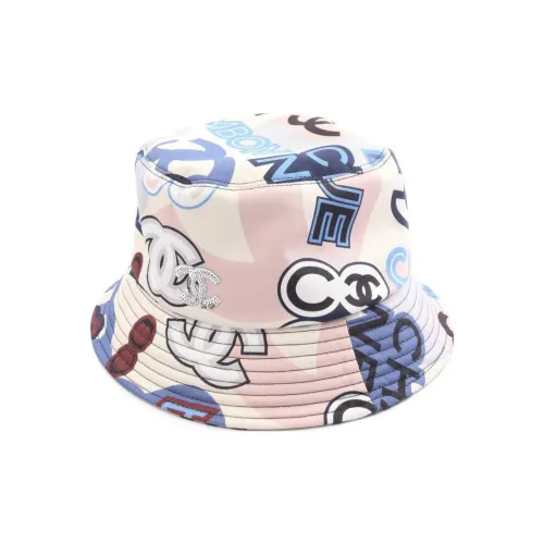 CHANEL Вязаные соломенные шляпы Женские Белые Многоцветные