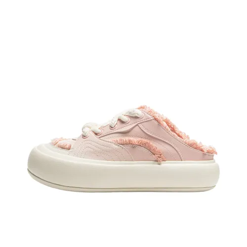 LINING Puff Mule Casual Women's Pink White