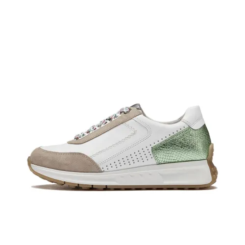 Gabor Низкий Топ Повседневная Обувь Женская Белая КАМЕЛ Зеленая