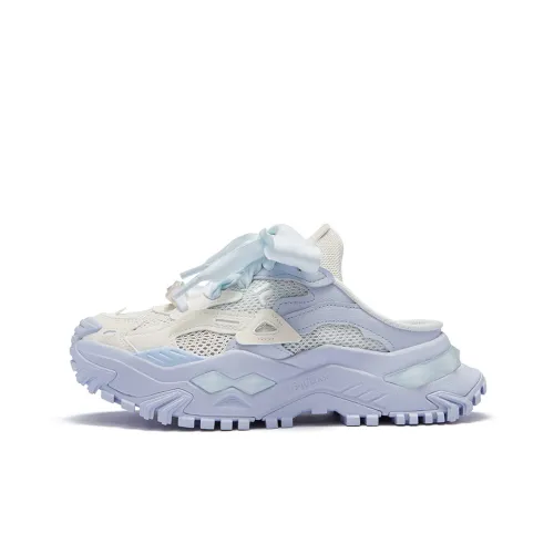 FILA FUSION BIANCO MULE Устойчивый к истиранию отводящий влагу низкий топ повседневная обувь Женская Белый Синий