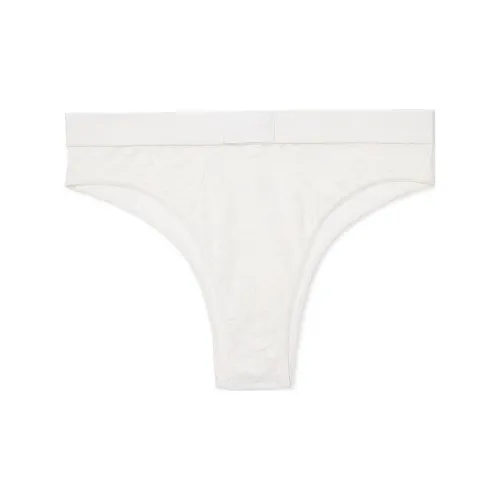 Victoria's Secret Розовый WINK Логотип HIGH Cut BRAZILIAN PANTY Кокосовый белый Нижнее белье Женские 1 шт Кокосовый белый