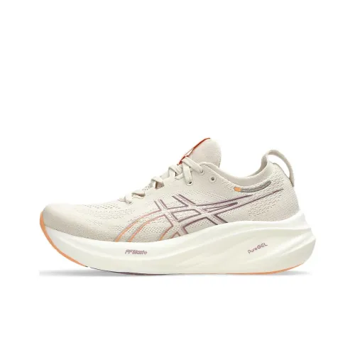 Asics Гель Nimbus 26 Амортизация Износостойкий Низкий Топ Тренировочная Обувь для Бега на длинные дистанции Женская Хаки