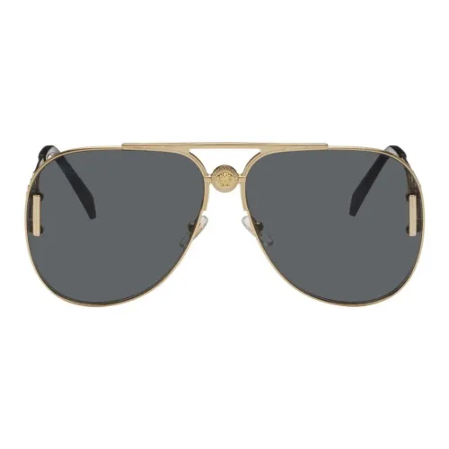 VERSACE Металл Aviator Солнцезащитные очки Мужские Золотые