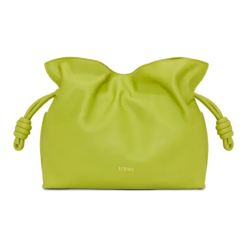 LOEWE Flamenco Napa Голень Кожа Одно плечо Через плечо Клатч Средний Женские Pasture Green